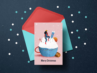 Christmas Card christmas christmas card clean design digital art digitalillustration graphicdesign illustration minimalism postcard winter