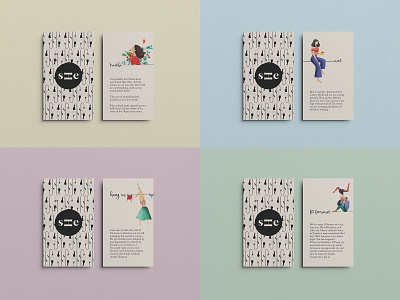 she. cards branding clean design digitalart digitalillustration graphicdesign illustration landing minimalism pattern