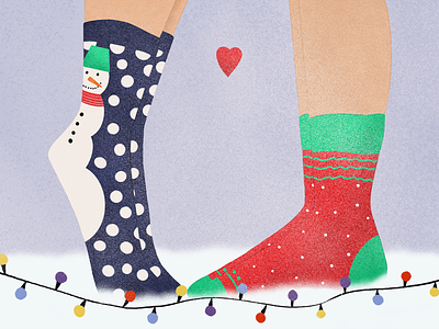 Christmas love. 🎁🎄 clean design digital art digitalillustration illustration minimalism ui