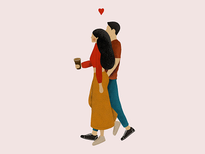 Walking together for a lifetime. ❤️ clean couple couplegoals design digital art digitalillustration drawing illustration love minimalism ui