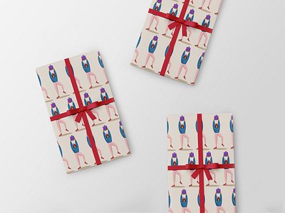 Christmas wrapping paper. christmas clean digitalillustration holidays illustration minimalism wrappingpaper