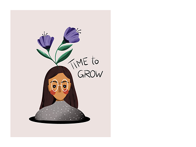 Time to grow. branding clean design digital art digitalillustration illustration minimalism