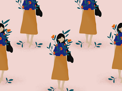 Every flower blooms in its own time:) digital art digitalillustration illustration pattern