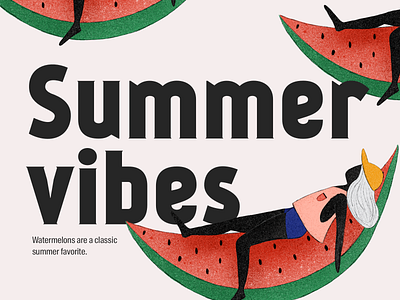 Watermelons are a classic summer favorite. clean design digital art digitalart digitalillustration illustration minimalism typography ui