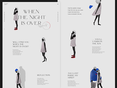 When The Night Is Over... clean design digital art digitalart digitalillustration graphicdesign header illustration landing minimalism pattern simple typography ui ux web webdesign website