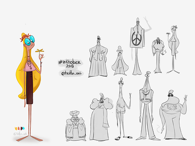 Hippie character design