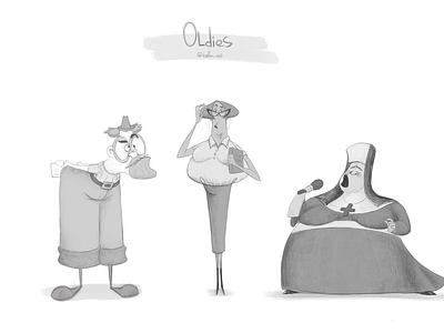 Oldies - cartoon character design