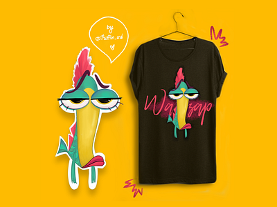 wazzaap fish sticker character art character design emotional design print and pattern print design product design tshirt art tshirt design