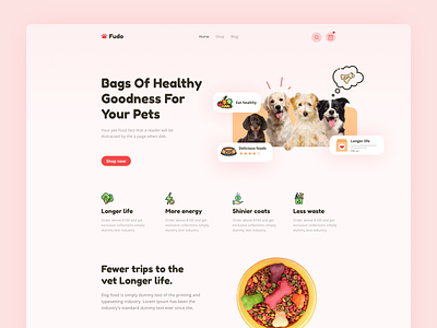 Pet food e-commerce store UI