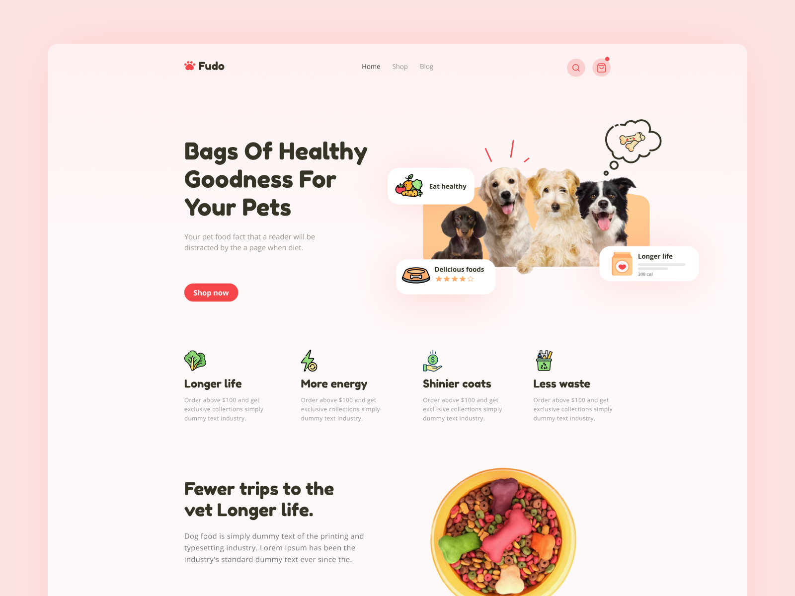 Pet food store UI by Shakil on Dribbble