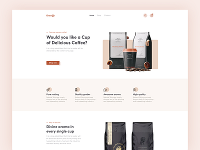 Roasted coffee beans shop ui