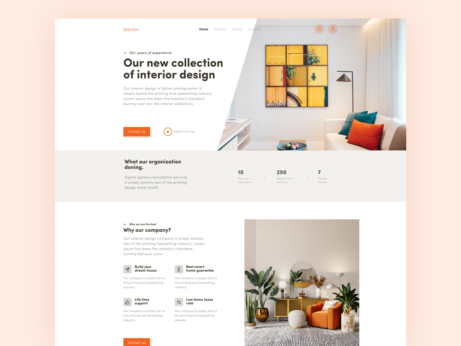 Interior design web ui by Shakil on Dribbble