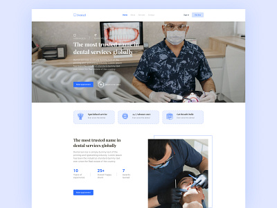 Dental clinic web ui design