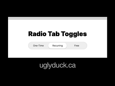 Animated Radio Tab Toggles