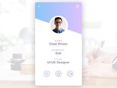 User Profile app avatar card gab ios profile user