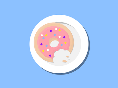 Donut blue breakfast dessert donut doughnut food pastry sprinkles treat