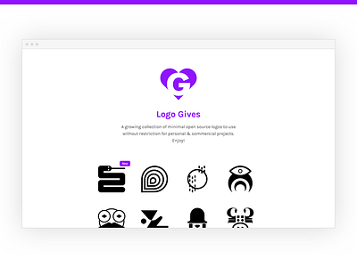 New website: Logo Gives branding logo logos minimal new open source website