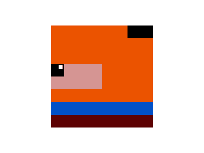 Game Blocks: Crash Bandicoot abstract bandicoot blocks crash games gaming modern orange palette