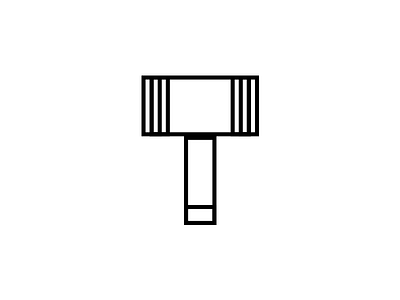 Hammer Logo brand branding hammer icon logo minimal thor tools