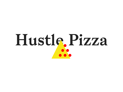 Introducing Hustle Pizza brand branding hustle logo minimal pepperoni personal pizza redesign