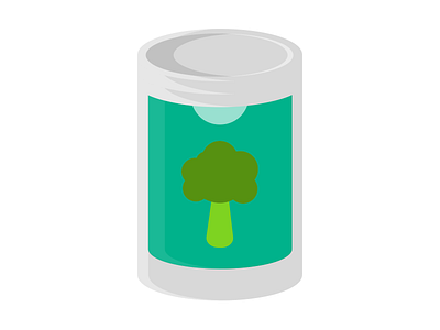 Cream of Broccoli Soup broccoli can canned cream food illustration metal minimal package soup