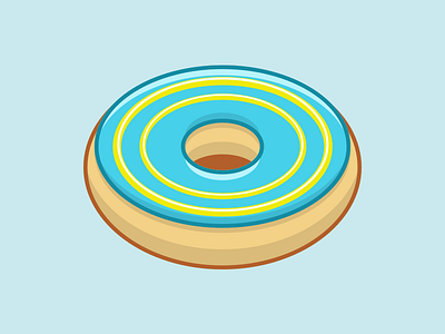 Donut: Blueberry Banana dessert donut donuts doughnut food icing illustration monkey pastel pastry