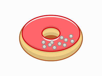 Donut: Cherry Lady dessert donut donuts doughnut food icing illustration monkey pastel pastry