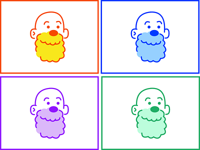 New Branding: Variations beard brand branding cartoon illustration logo minimal portrait