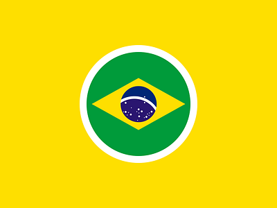 Brazil Sticker Mule Playoff blue brazil flag green icon minimal mule playoff sticker yellow