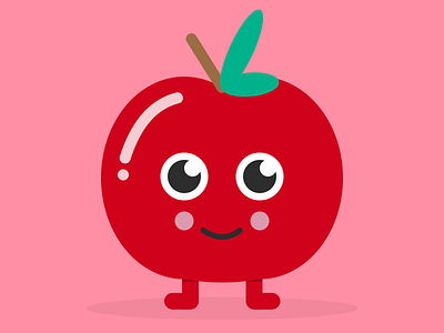 Apple apple cartoon children books children illustration cute food fruit illustration minimal