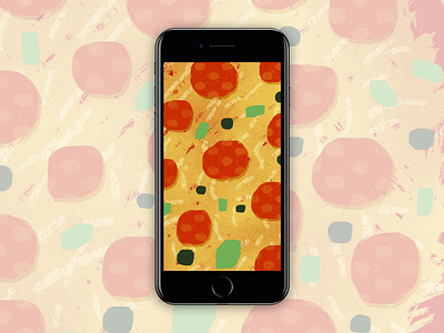 Free iPhone Wallpaper: Pizza apple art background drawing food free illustration ios iphone pizza sketch wallpaper