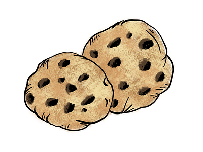 Chocolate Chip Cookies art children illustration chip chocolate cookies drawing food illustration sketch treat