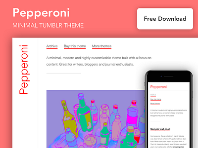 LIVE! Tumblr Theme: Pepperoni