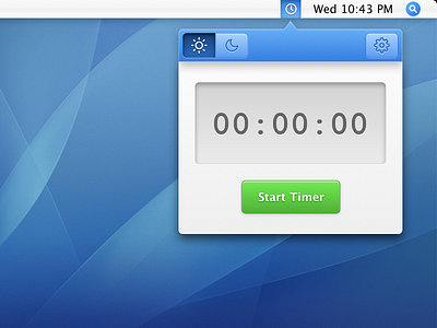 Timer App - 'Old' OS X Experiment app apple clock macos osx skeuomorphic skeuomorphism stopwatch themes tiger time app