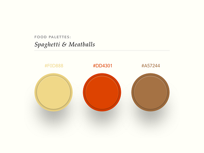 Spaghetti & Meatballs Color Palette