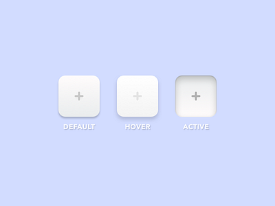 Icon Button Depth app button click depth flat hover icon minimal states ui ux web