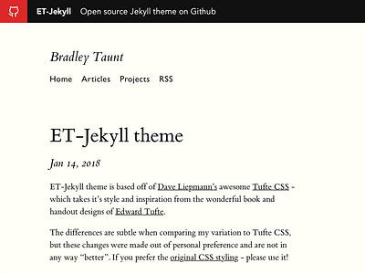 ET-Jekyll Theme blog css github jekyll minimal open source template theme tufte