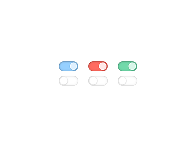 Mini Toggles button buttons depth minimal shadow shadows toggle toggles