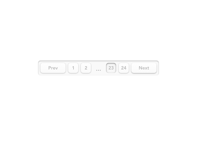 Pagination UI depth shadows button css navigation buttons ux ui pagination