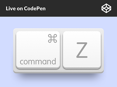Undo Keyboard (CodePen) codepen command css depth ios keyboard keys mac undo