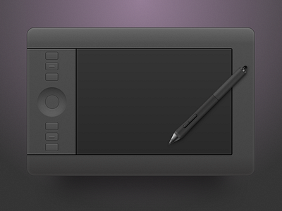 Wacom Tablet artboard device drawing gradient icon illustration illustrator pen sketch skeuomorphic symbol tablet wacom