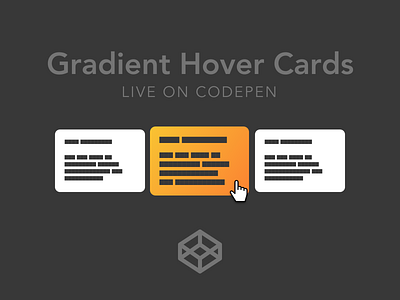 Gradient Hover Cards card card ui cards codepen css demo gradient hover html shadow ui