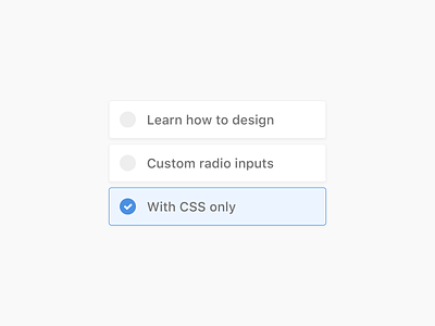 Custom Radio Inputs buttons css css3 html input radio radio button select survey
