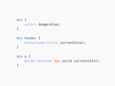 CSS value: currentColor background color css css3 current color html tutorial