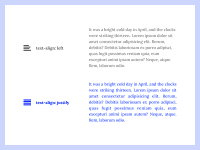 Text Align: Justify align blog css html justify left text text align type typography