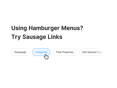 Sausage Links (CSS) css hamburger html links menu nav navigation pill scroll