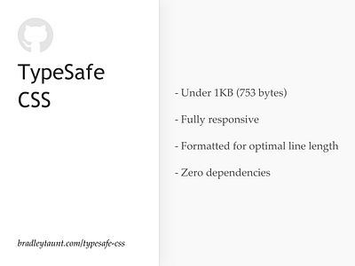 TypeSafe CSS css css3 fonts github html open source responsive type typography