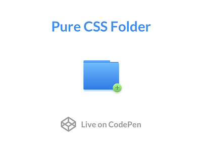 Pure CSS Folder add codepen css experiment folder gradient html icon shadow