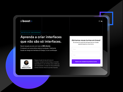 UiBoost dark design figma flat landingpage product design ui uidesign ux uxdesign visual web webdesig website