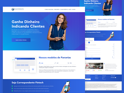 LandingPage - EasyCrédito adobe xd design flat landing page mobile product design ui uidesign ux uxdesign visual webdesign website websites